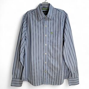 Abercrombie And Fitch Men's Medium Button Down Blue White Stripe Dress Casual‎